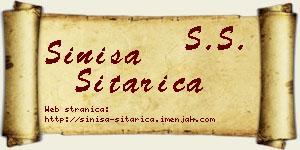 Siniša Sitarica vizit kartica
